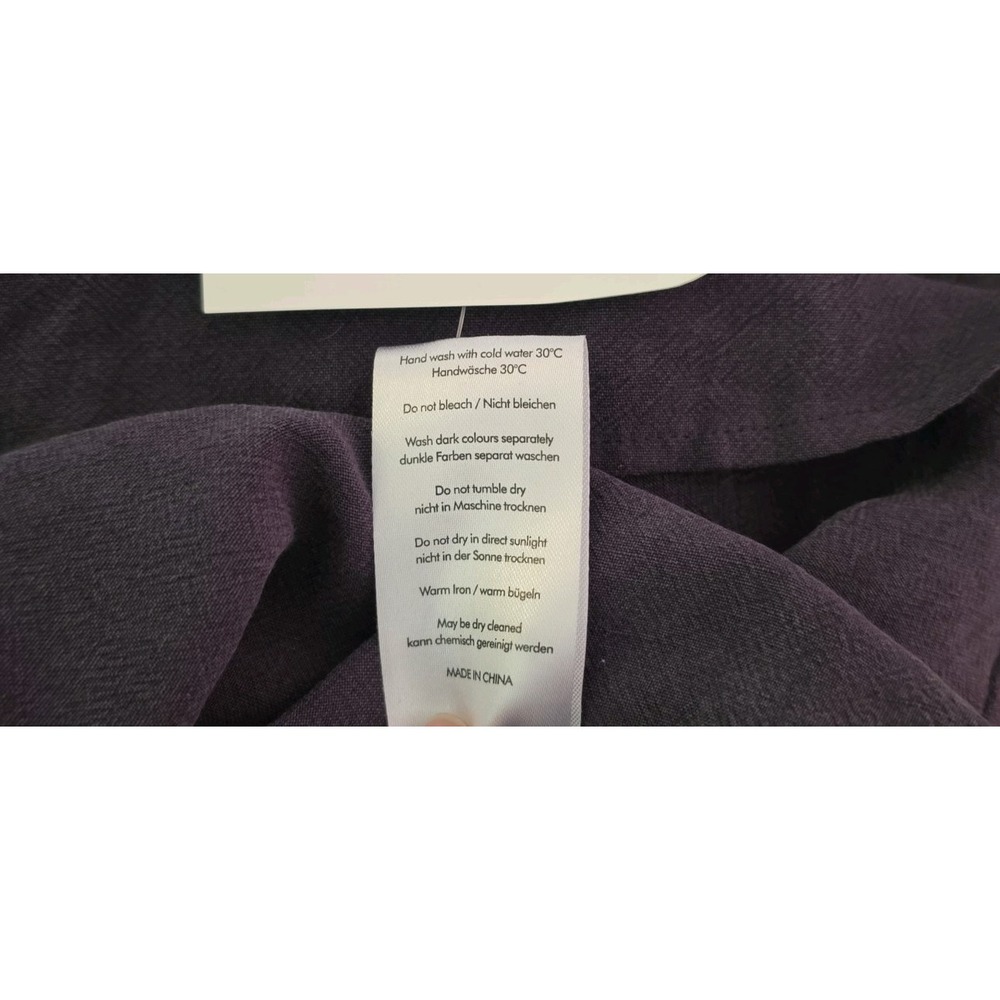 NWT WRAP London Charcoal Linen Blend Dress Size 8 Quiet Luxury Old Money - Picture 6 of 9